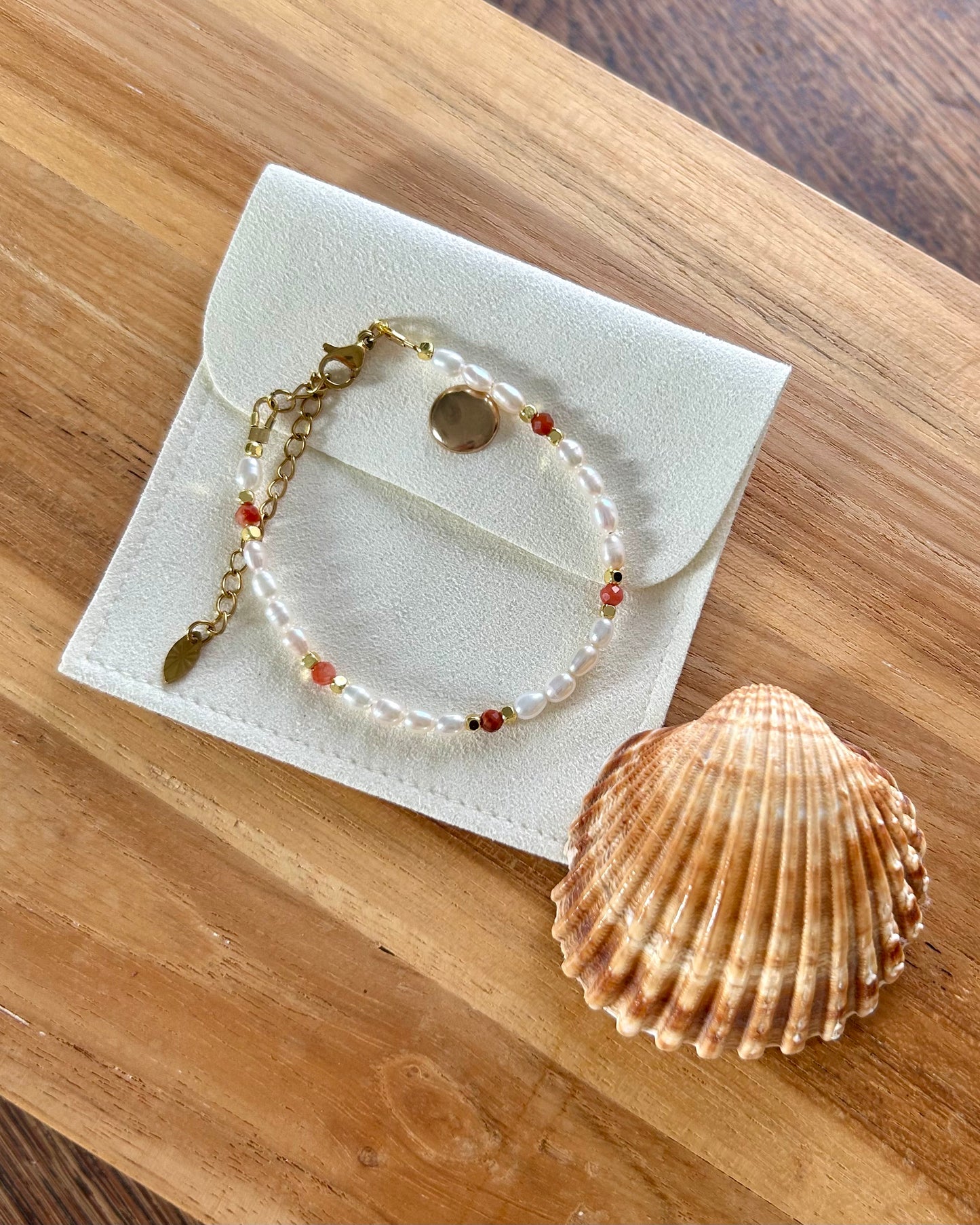 Lot de 4 bracelets - Onyx Orange