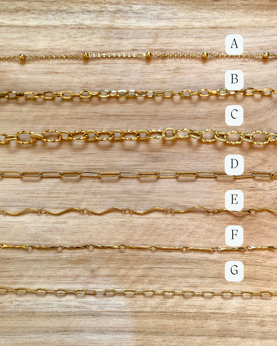 Je personnalise mon collier - Doré