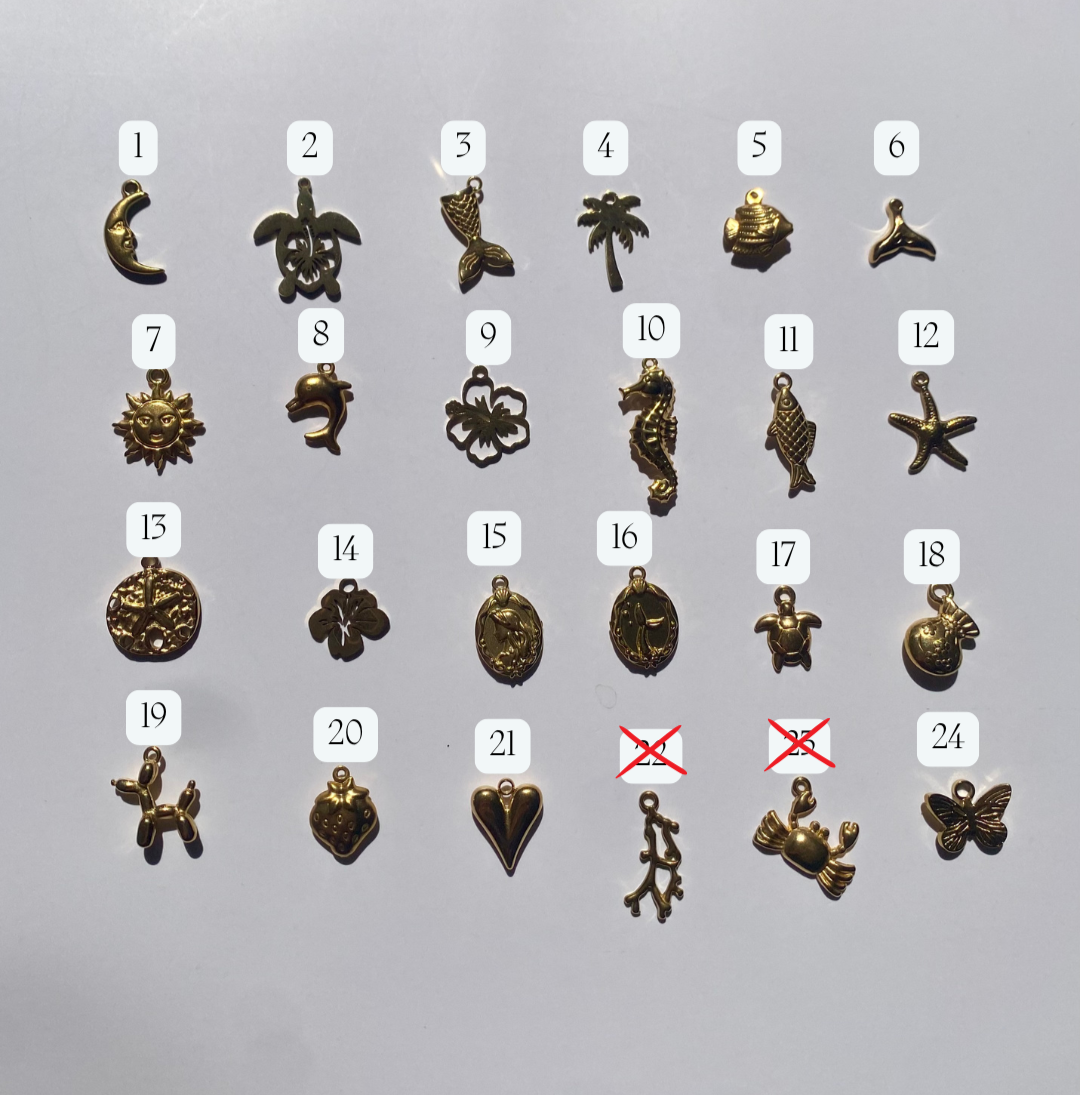 Customizable charm bracelet (gold)