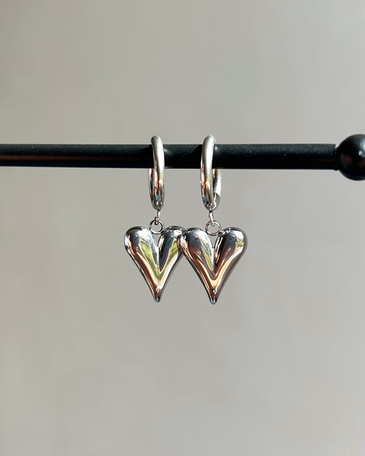 Créoles - Coeur (argenté)