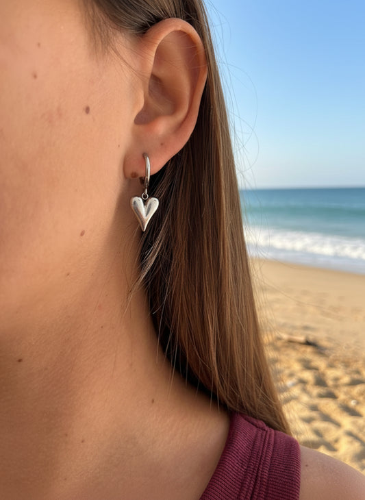 Créoles - Coeur (argenté)