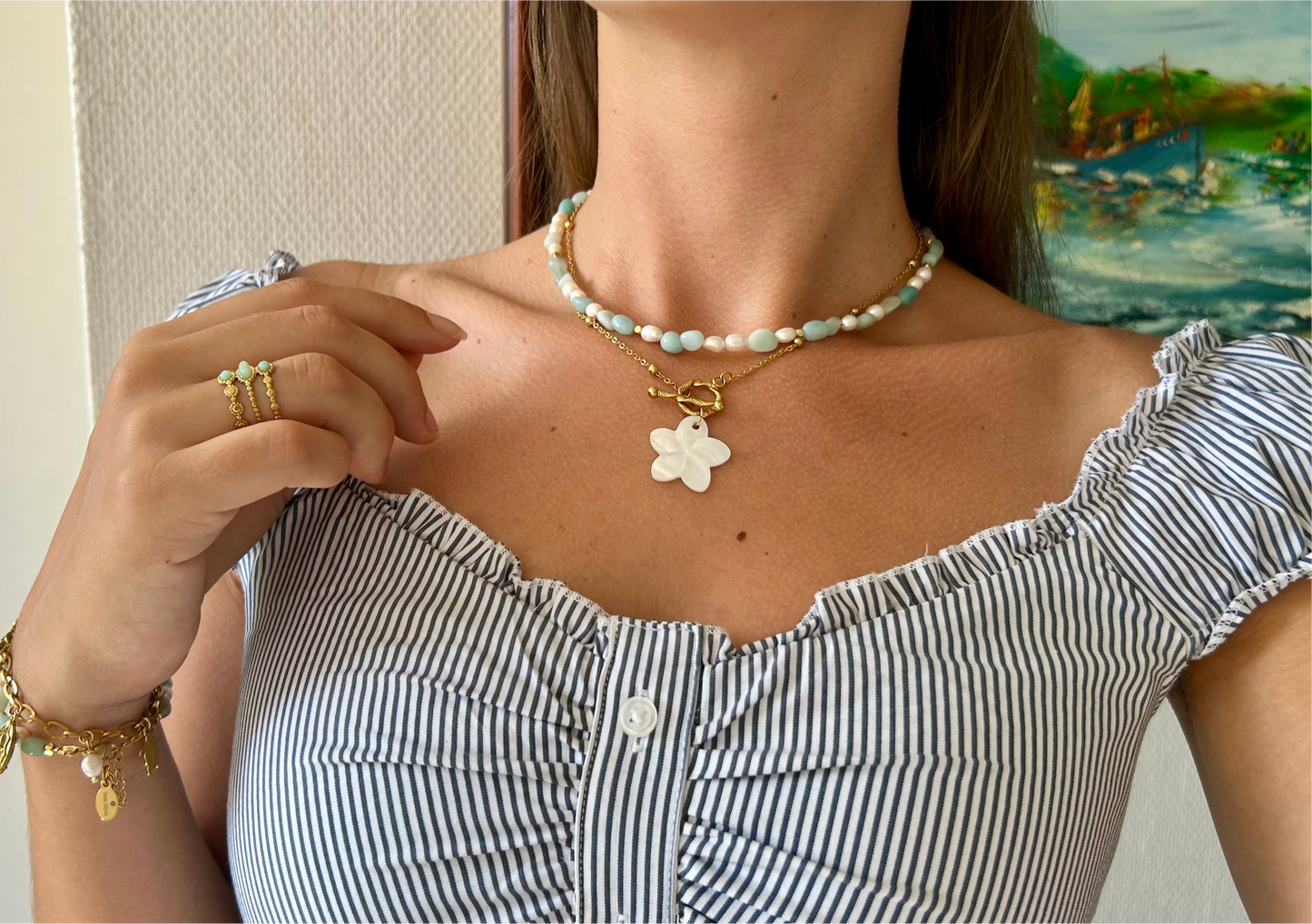 Collier Léa - Amazonite