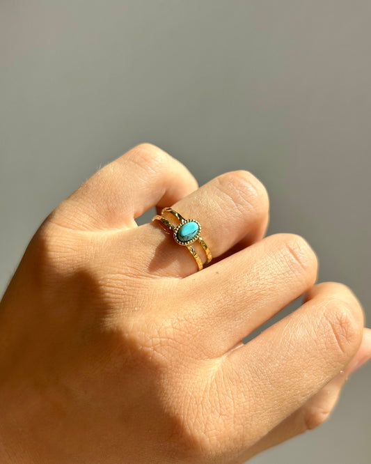 Bague Zoé - Blue et Rose