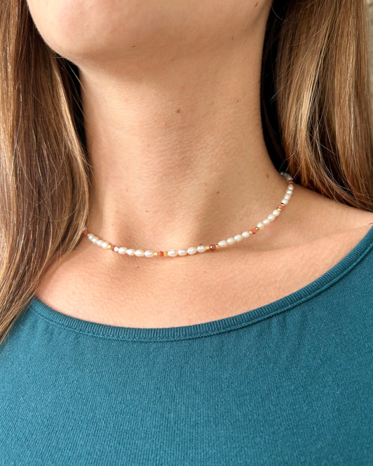 Ras de cou Maëlle (Onyx Orange)