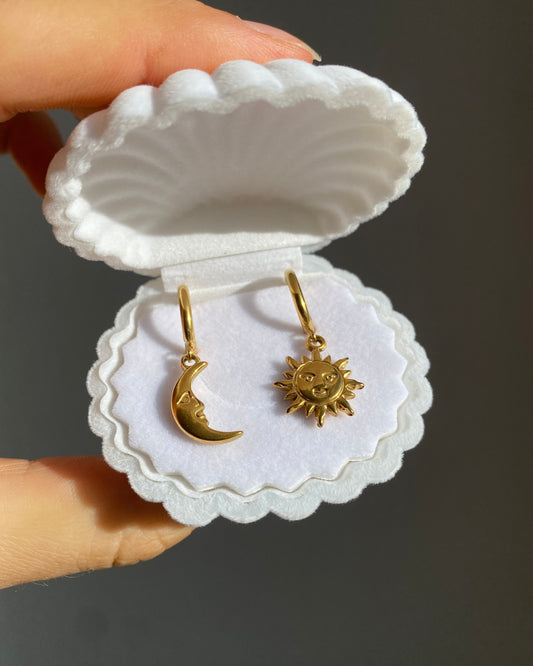 Créoles - Lune et soleil (doré)