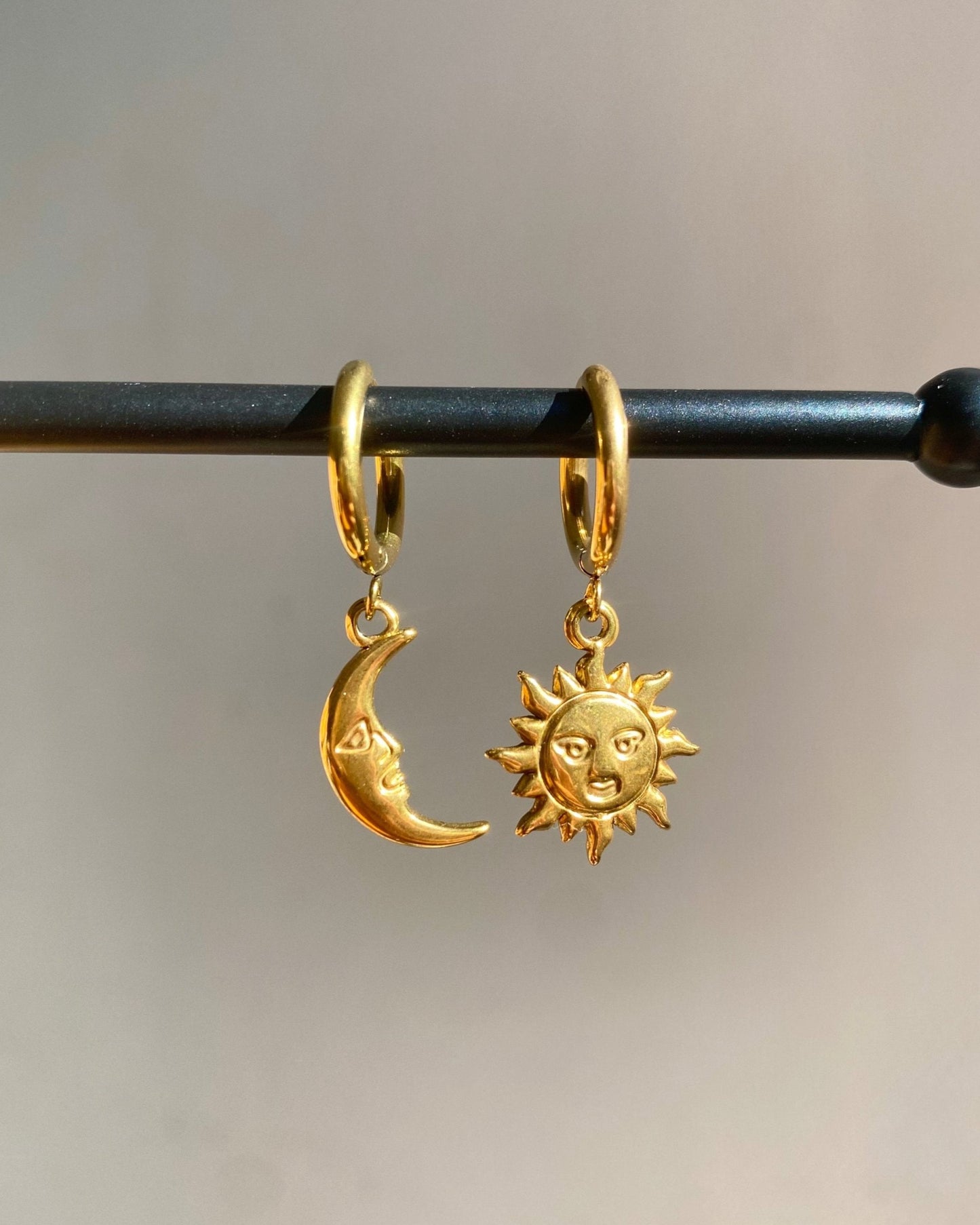 Créoles - Lune et soleil (doré)