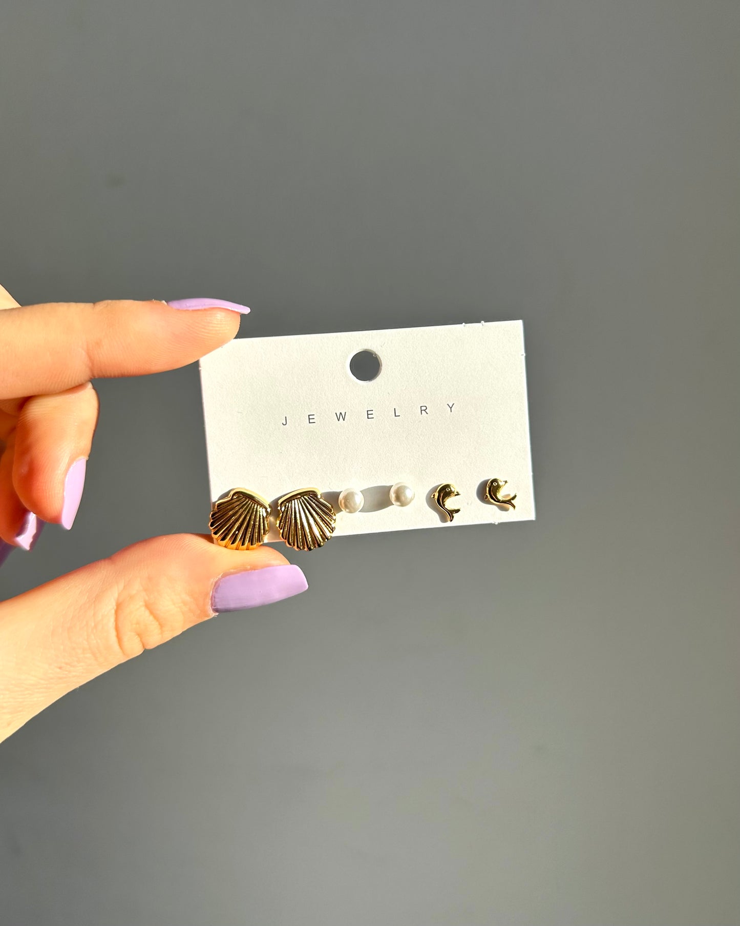 Lot de 3 clous d'oreilles