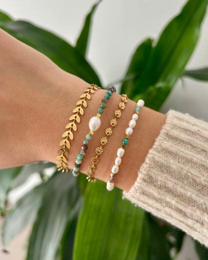 Lot de 4 bracelets - Chrysocolle