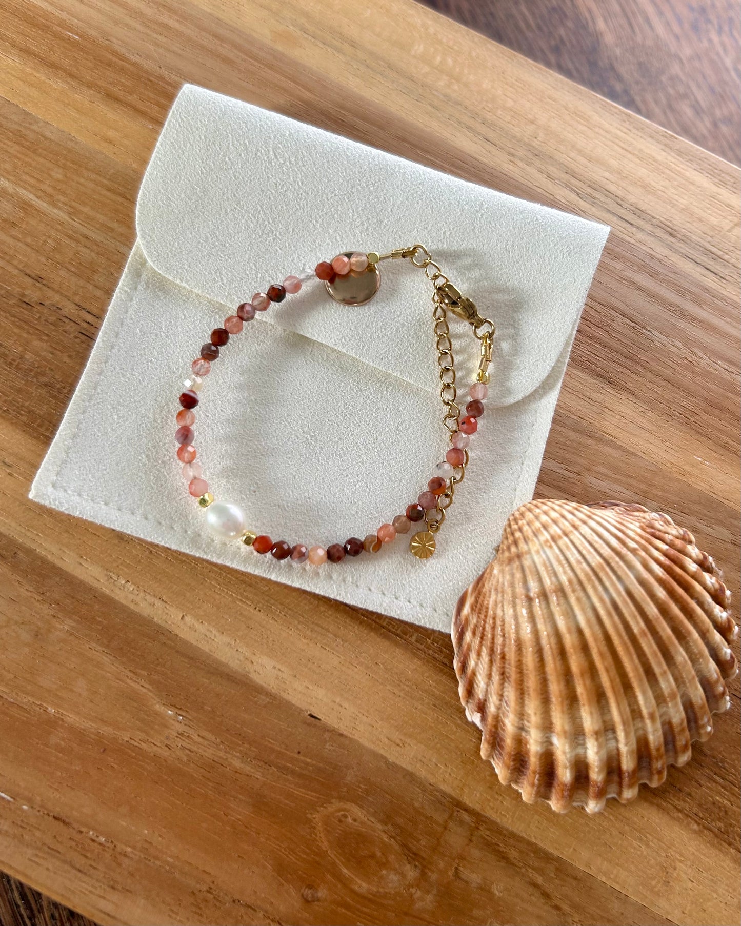 Lot de 4 bracelets - Onyx Orange