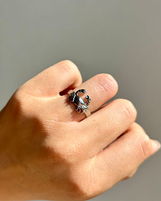 Bague Crabe (en argenté)