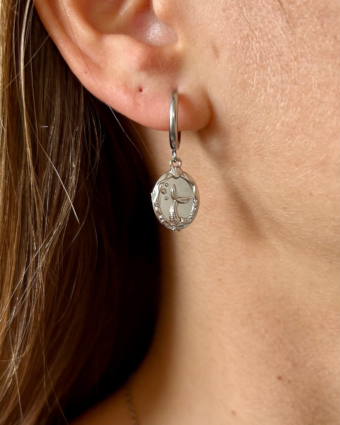 Créoles Sirena (argenté)