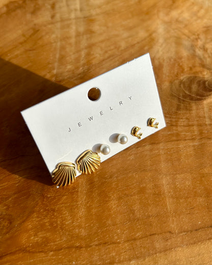 Lot de 3 clous d'oreilles