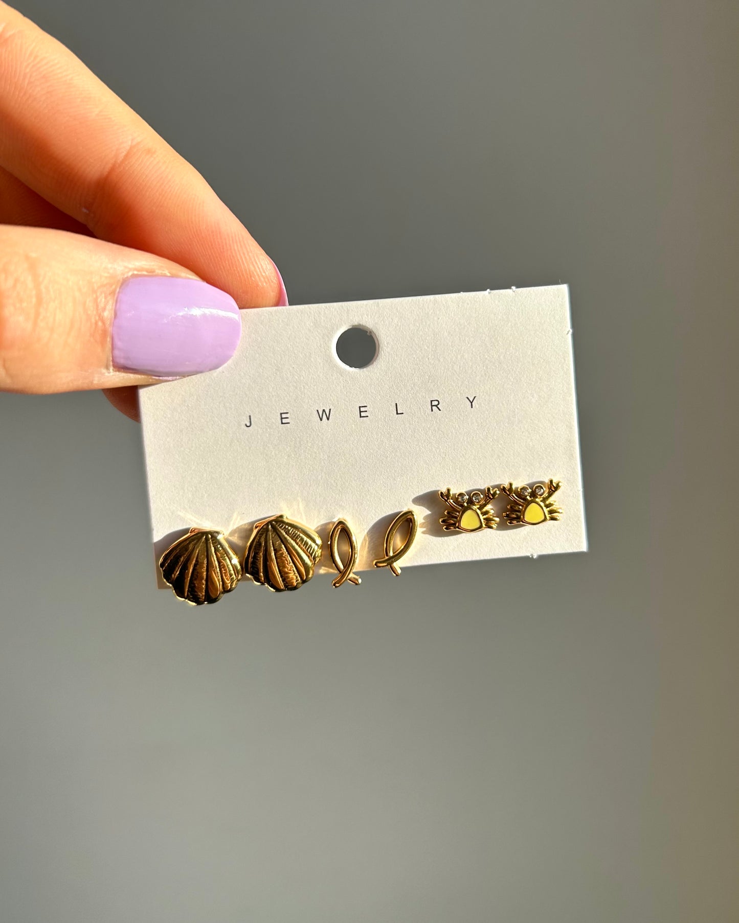 Lot de 3 clous d'oreilles