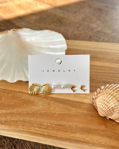 Lot de 3 clous d'oreilles