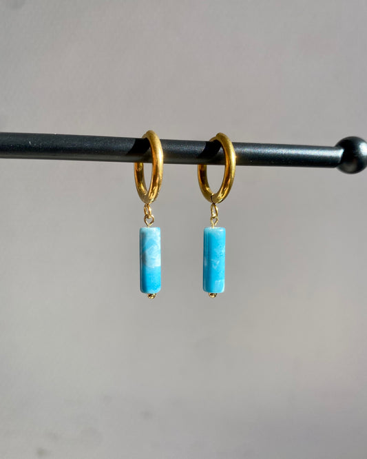 Boucles d'oreilles Aquamarine